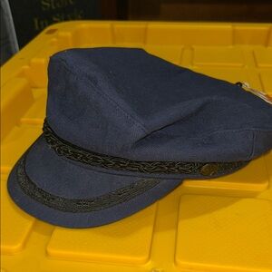 NWT Batela navy cotton captains hat